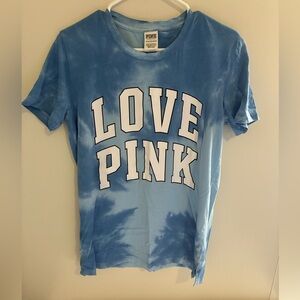 VS Pink Blue Tye Dyed T-Shirt Oversized XS